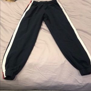 sweats w stripes down the sides